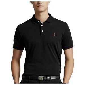 POLO Ralph Lauren Classic Fit Soft Touch Cotton Black Polo Golf Shirt Men's Med